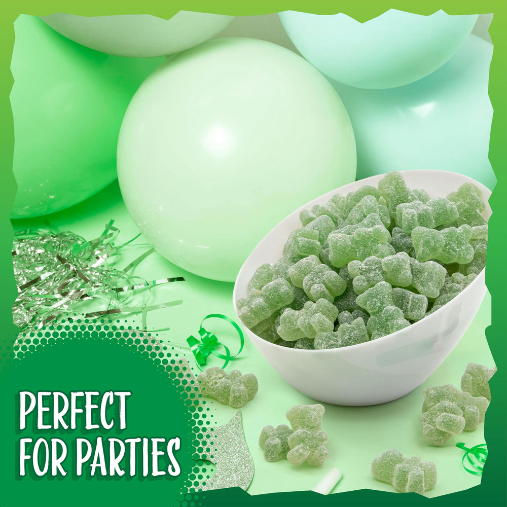 Sunny Island Sour Bears ready for Easter baskets with bright green hue