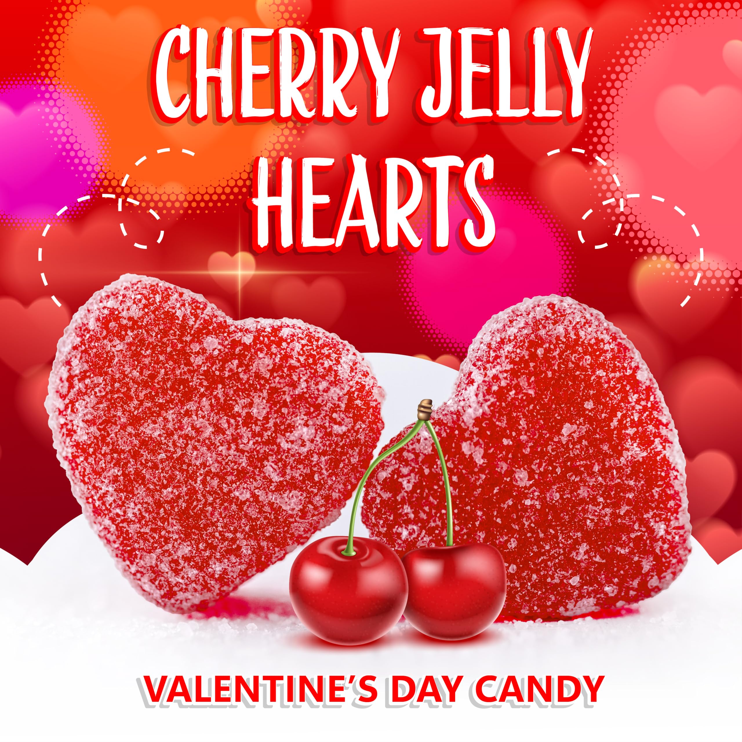 Sunny Island Candy Hearts cherry gelatin-free, clear ingredients appeal to dietary-friendly selections.