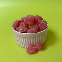Sunny Island Candy Hearts cherry party favors, convenient bite-sized treat for guests.