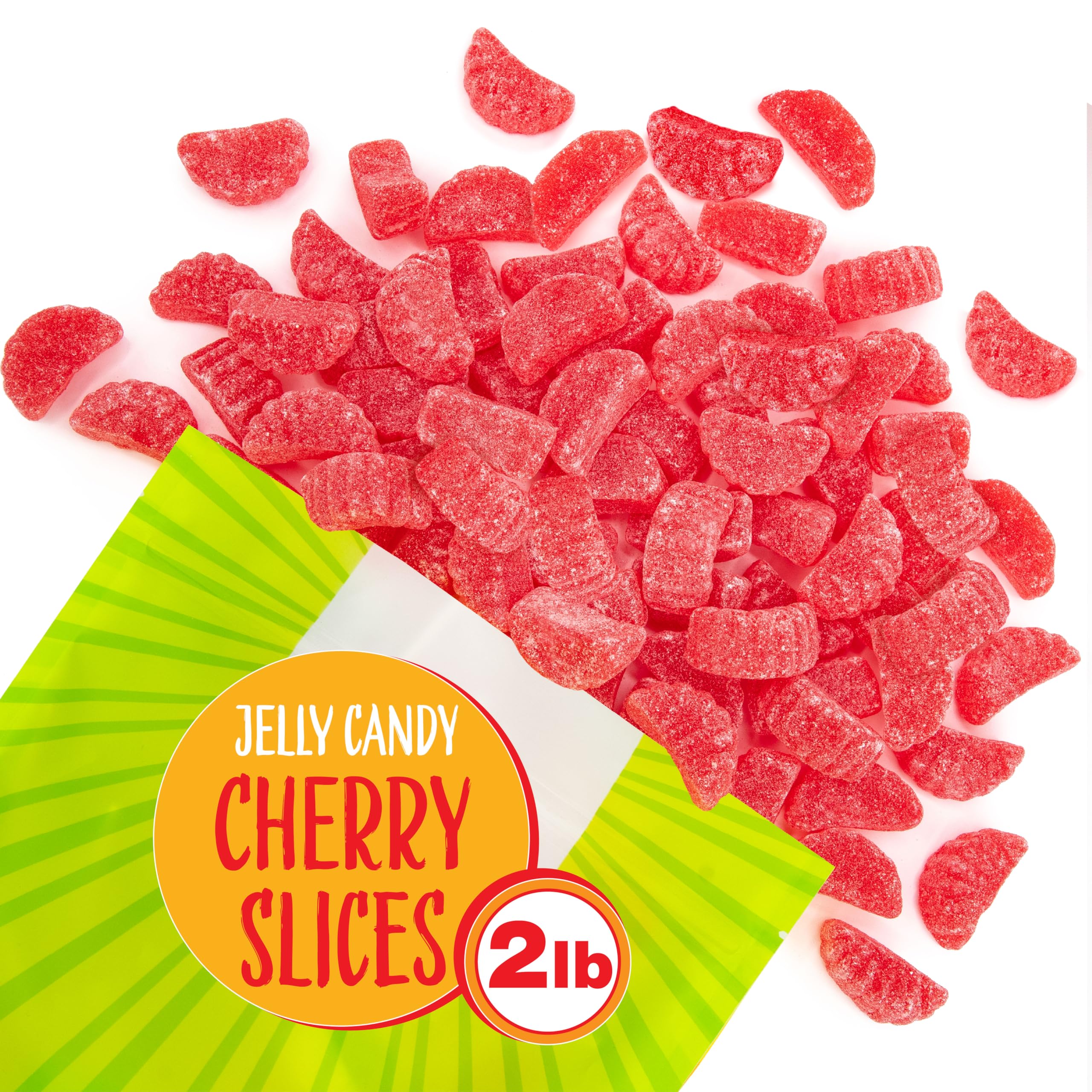 Sunny Island Cherry Slices arranged in a candy bowl for retro charm.