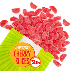 Sunny Island Cherry Slices arranged in a candy bowl for retro charm.