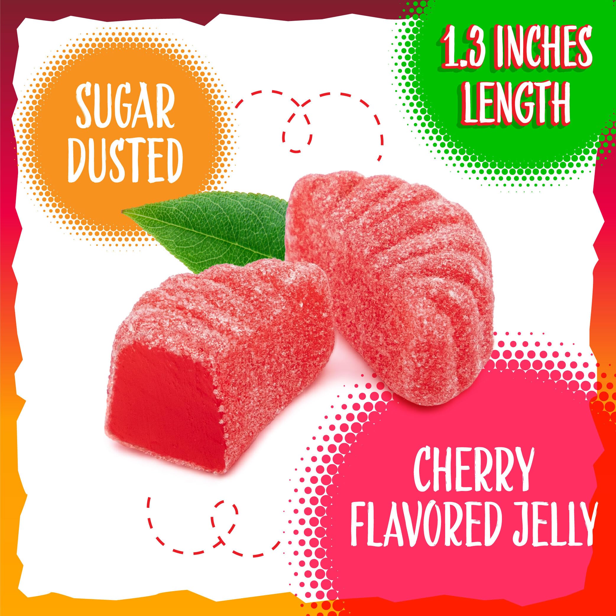 Sunny Island Cherry Slices flavor note highlighted for celebrations and treats.