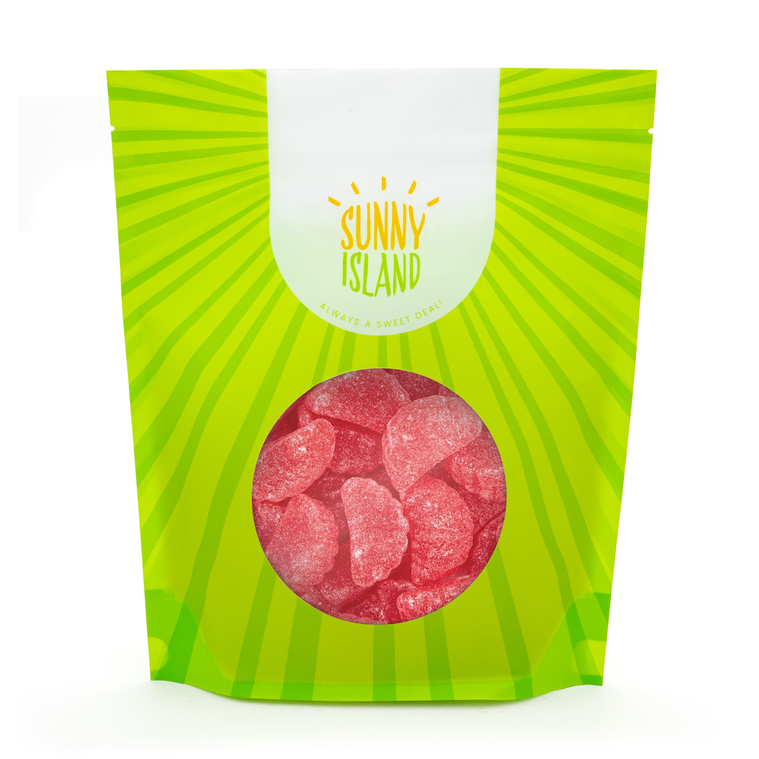 Sunny Island Cherry Slices appear soft and chewy beside a dessert plate.