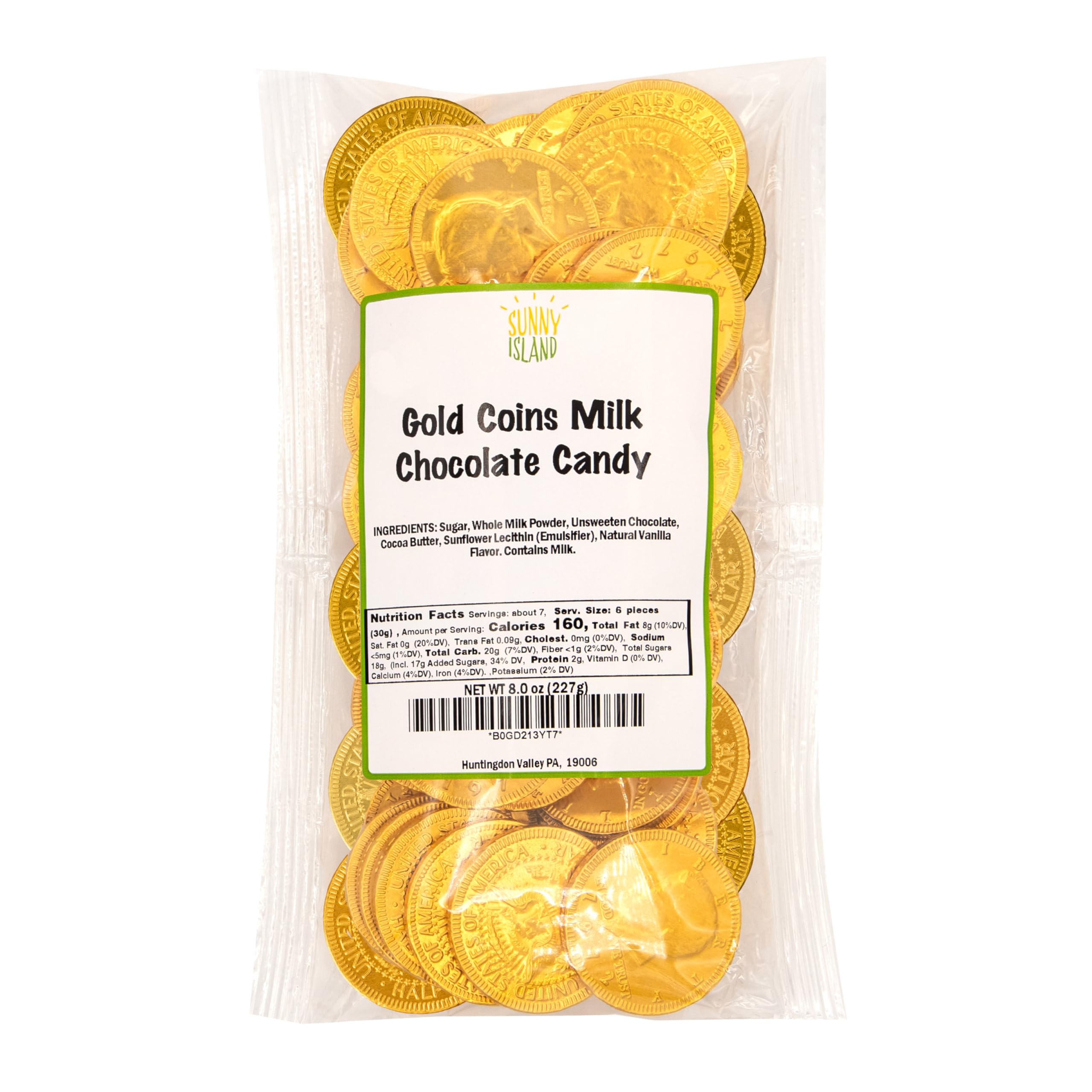 Sunny Island St Patrick's Day candy with celebratory gold hue