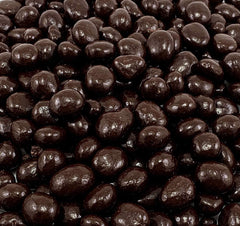 Chocolate-covered coffee beans ready to garnish desserts