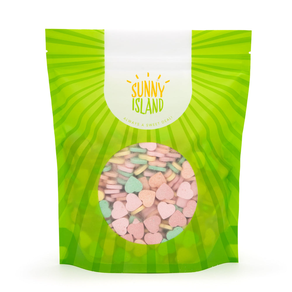 Sunny Island Conversation Hearts buffet ideas for weddings and birthdays