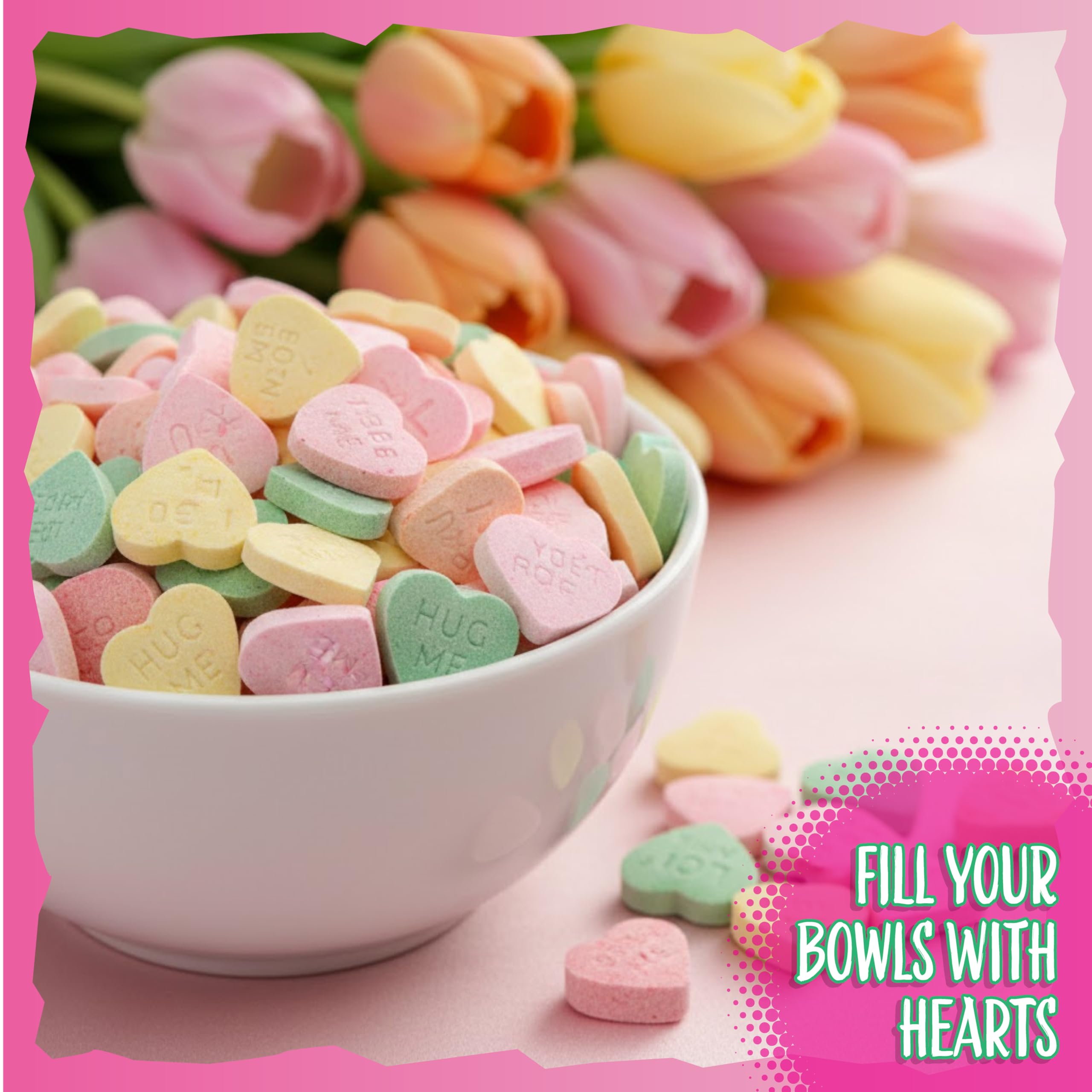 Sunny Island Conversation Hearts gift bags showcasing colorful sweets for celebrations