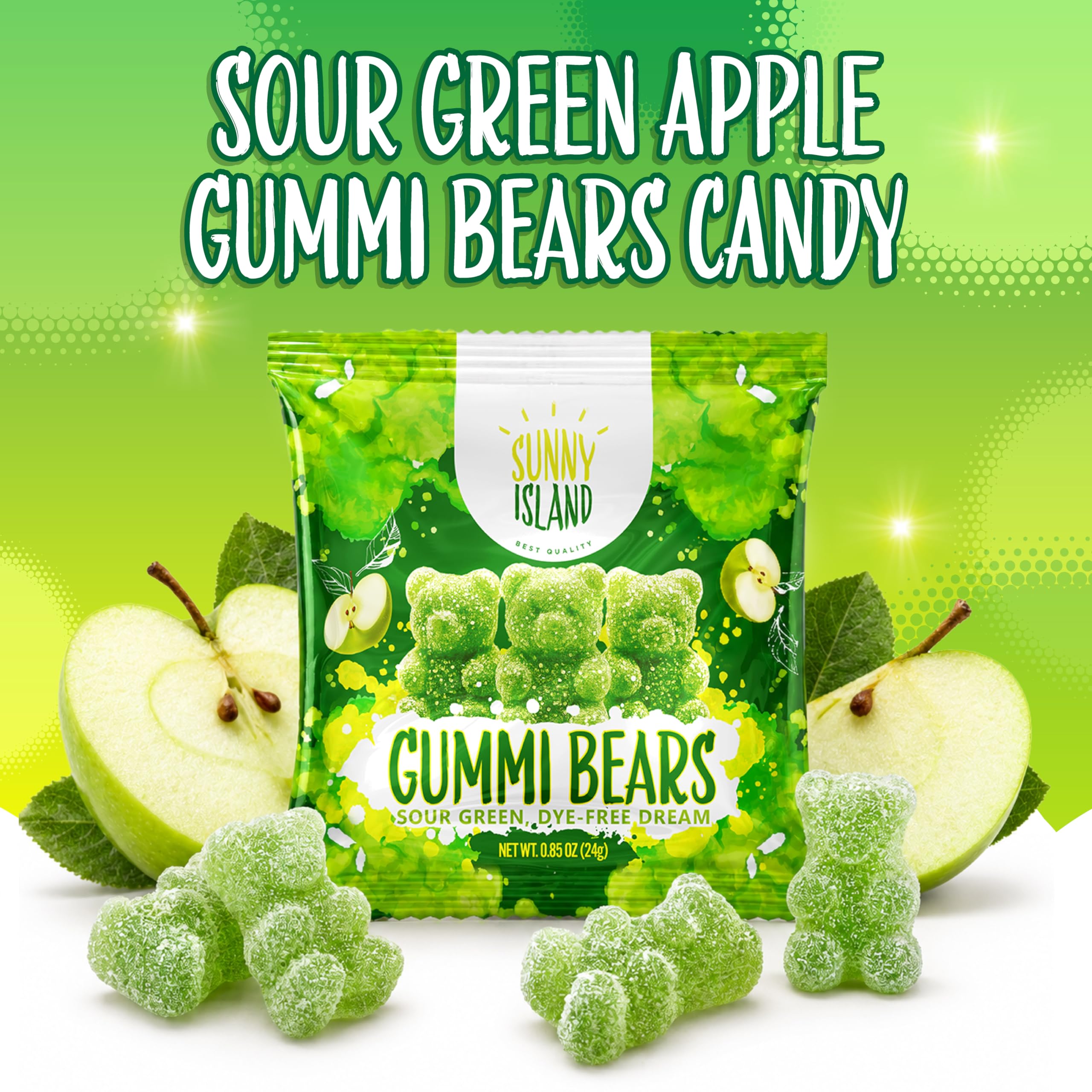 Sunny Island dye-free gummy candies with bold flavor and no artificial dyes