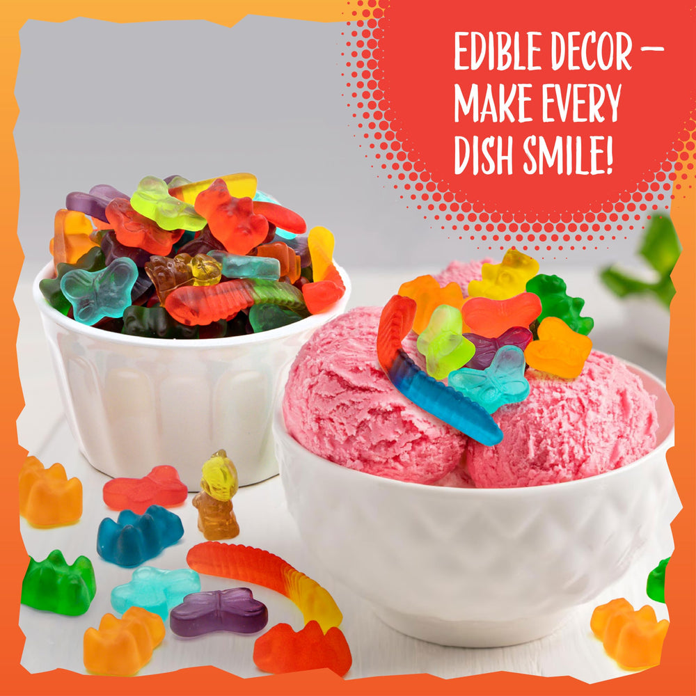 Sunny Island gummies inspire color-filled gift jars and event displays.