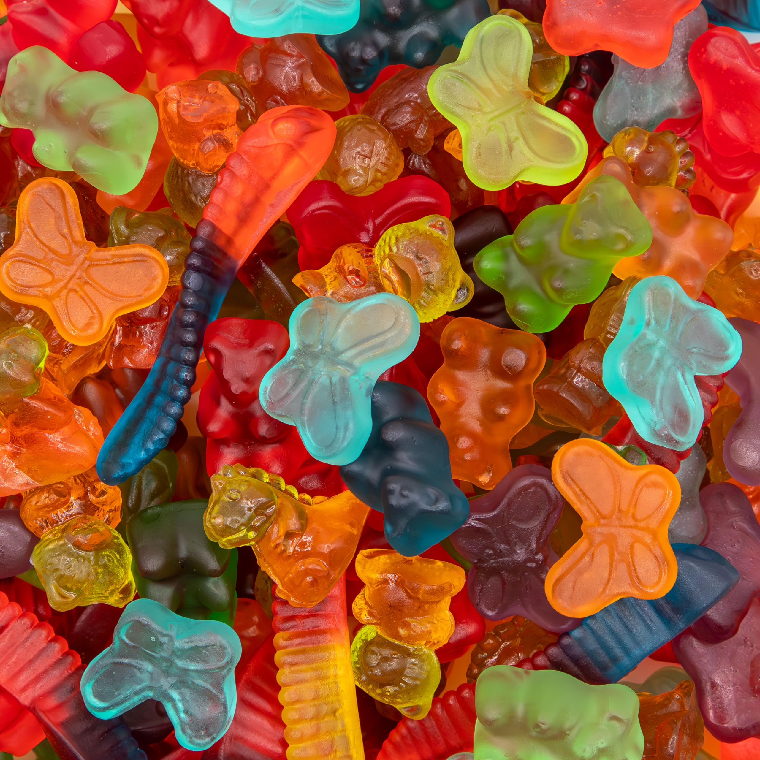 Sunny Island gummy bears offer colorful, chewy fruit flavors for party buffets and dessert tables.