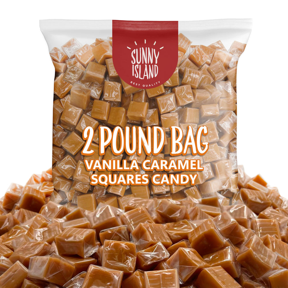 Sunny Island individually wrapped caramels for easy snacking.