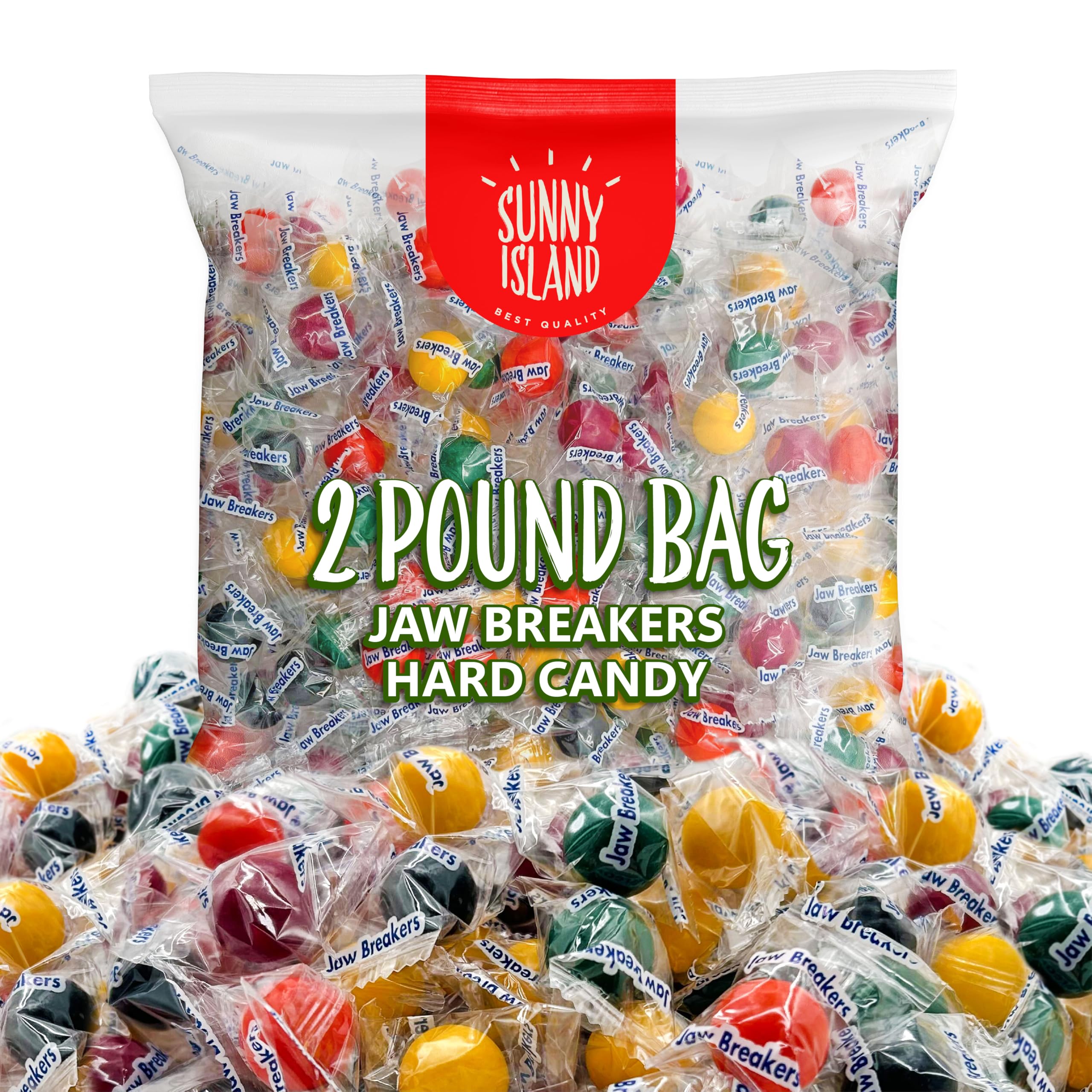 Sunny Island Jaw Breakers orange flavor, vibrant color and long-lasting crunch for sharing.