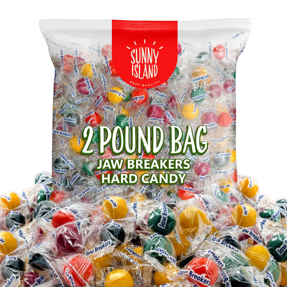 Sunny Island Jaw Breakers orange flavor, vibrant color and long-lasting crunch for sharing.