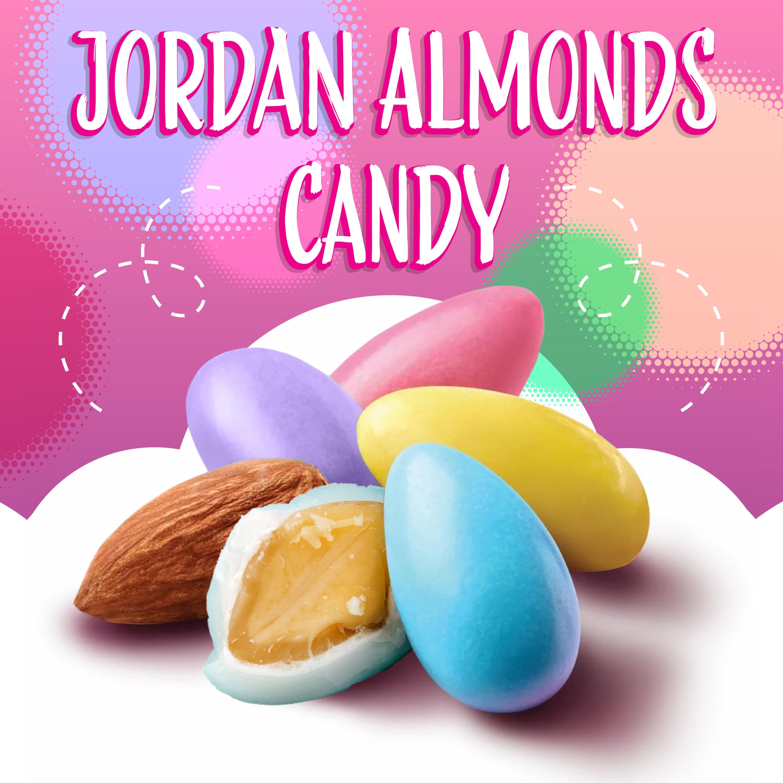 Sunny Island Jordan Almonds Easter basket arrangement with colorful treats