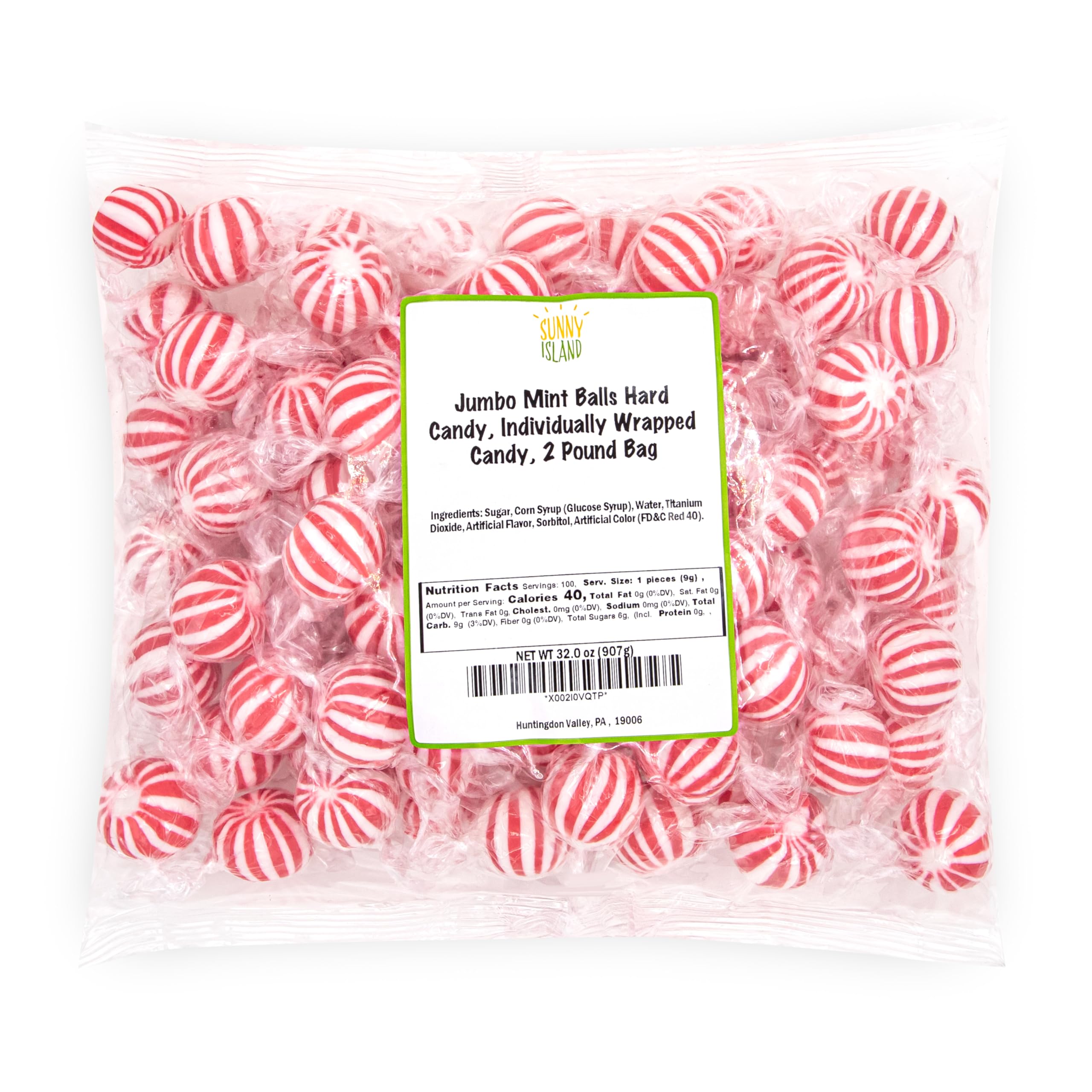 Sunny Island Jumbo Mint Balls gift basket setup for holidays