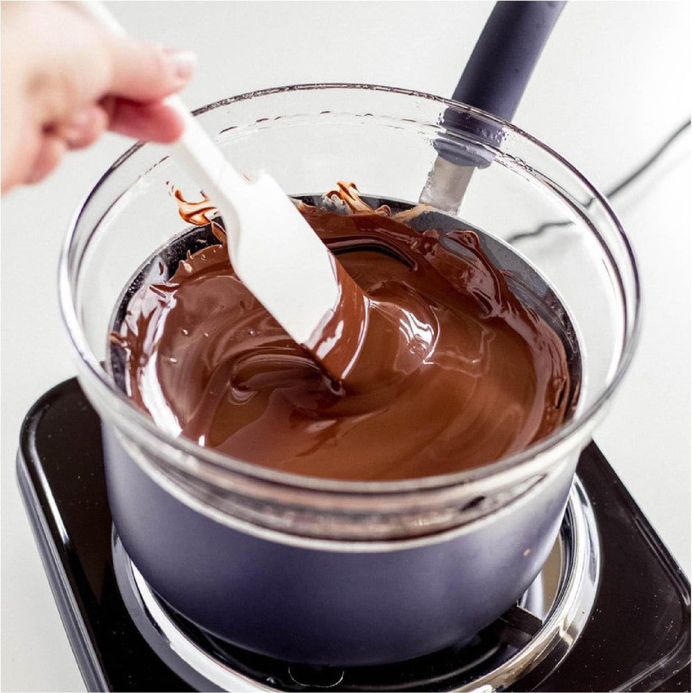 Merckens milk chocolate wafers provide creamy texture for easy temper-free melting