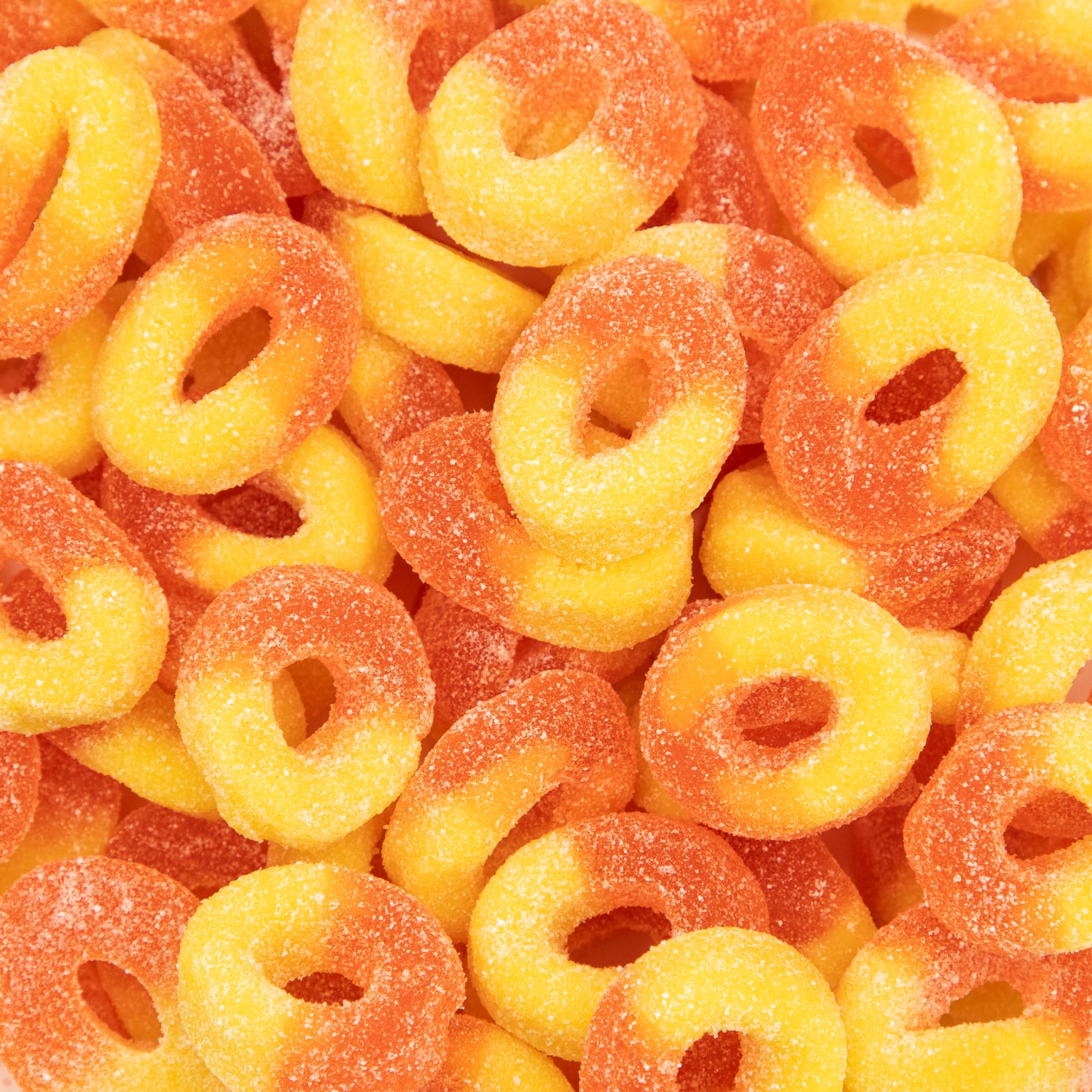 Sunny Island Peach Rings 1lb bag - perfect for party bowls and shared snacking.