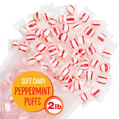 Sunny Island Peppermint Puffs individually wrapped, convenient for grab-and-go snacks.