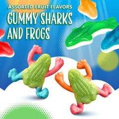 Sunny Island rainforest frogs close-up emphasizes fruity flavors and playful shapes