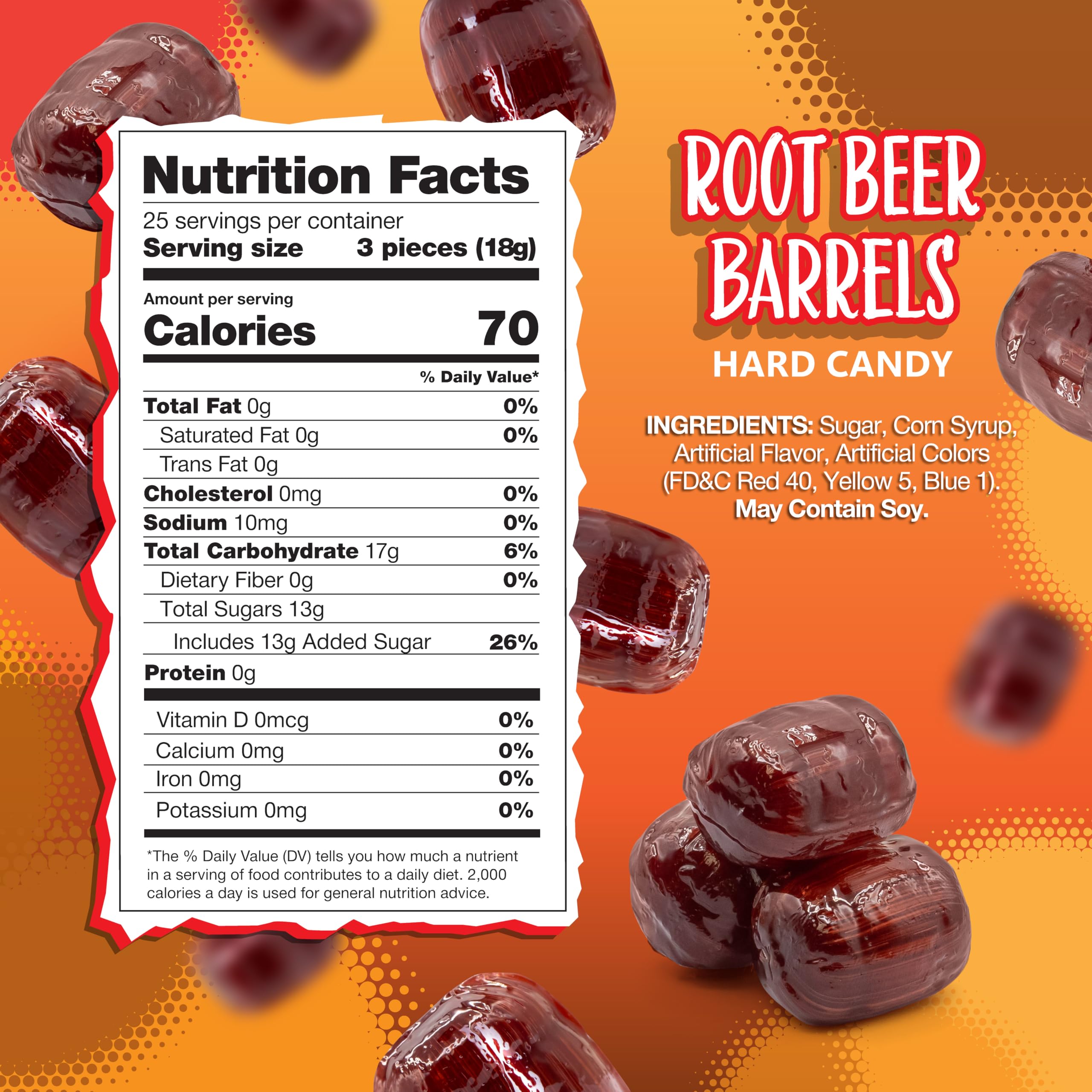 Sunny Island Root Beer Barrels 75 pieces – perfect portable snack on the go.