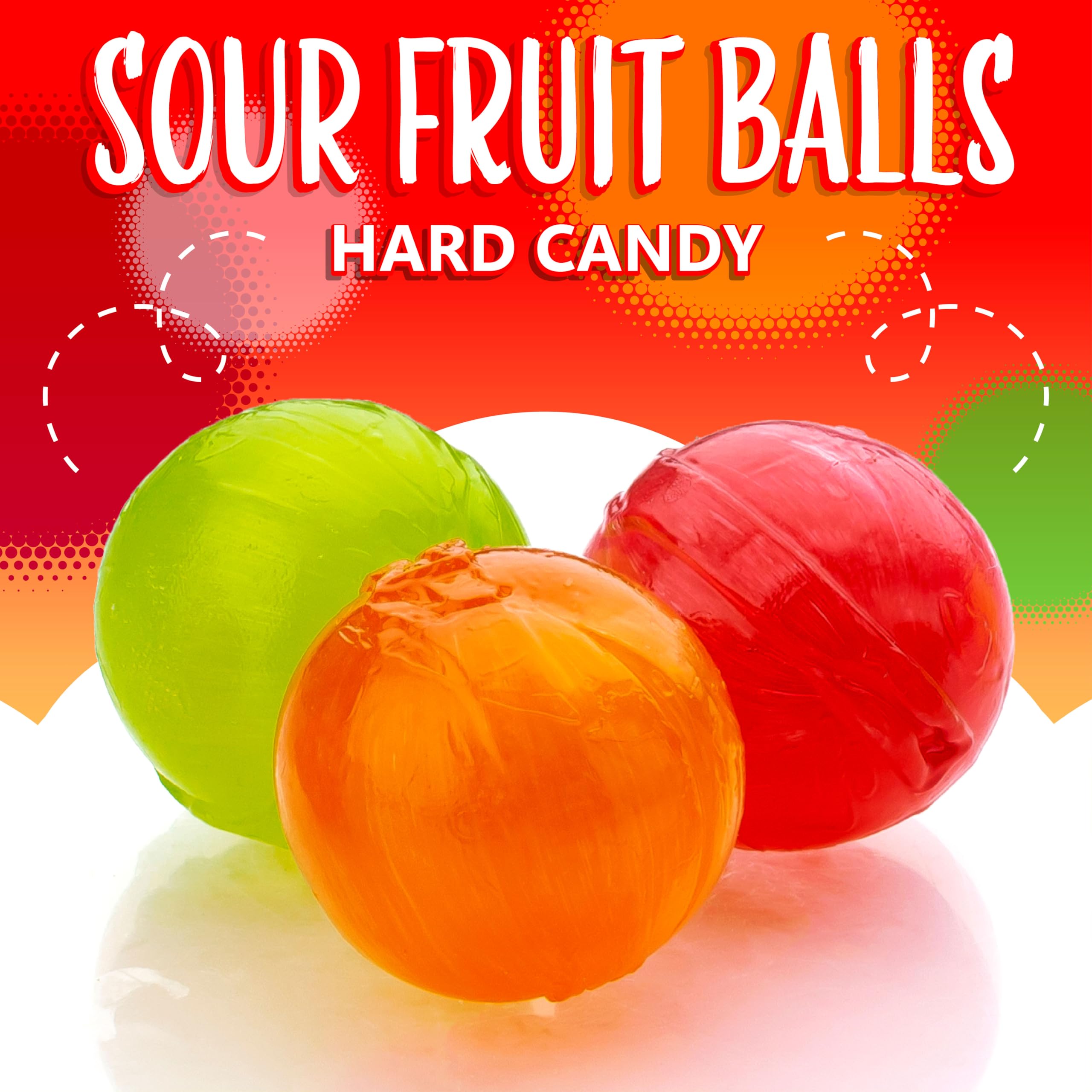 Sunny Island Sour Balls orange flavor candy to brighten any bowl.
