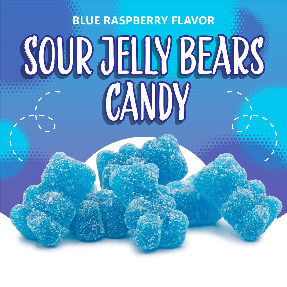 Blue Sour Bears used to decorate desserts on cupcakes and cakes