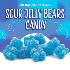 Blue Sour Bears used to decorate desserts on cupcakes and cakes
