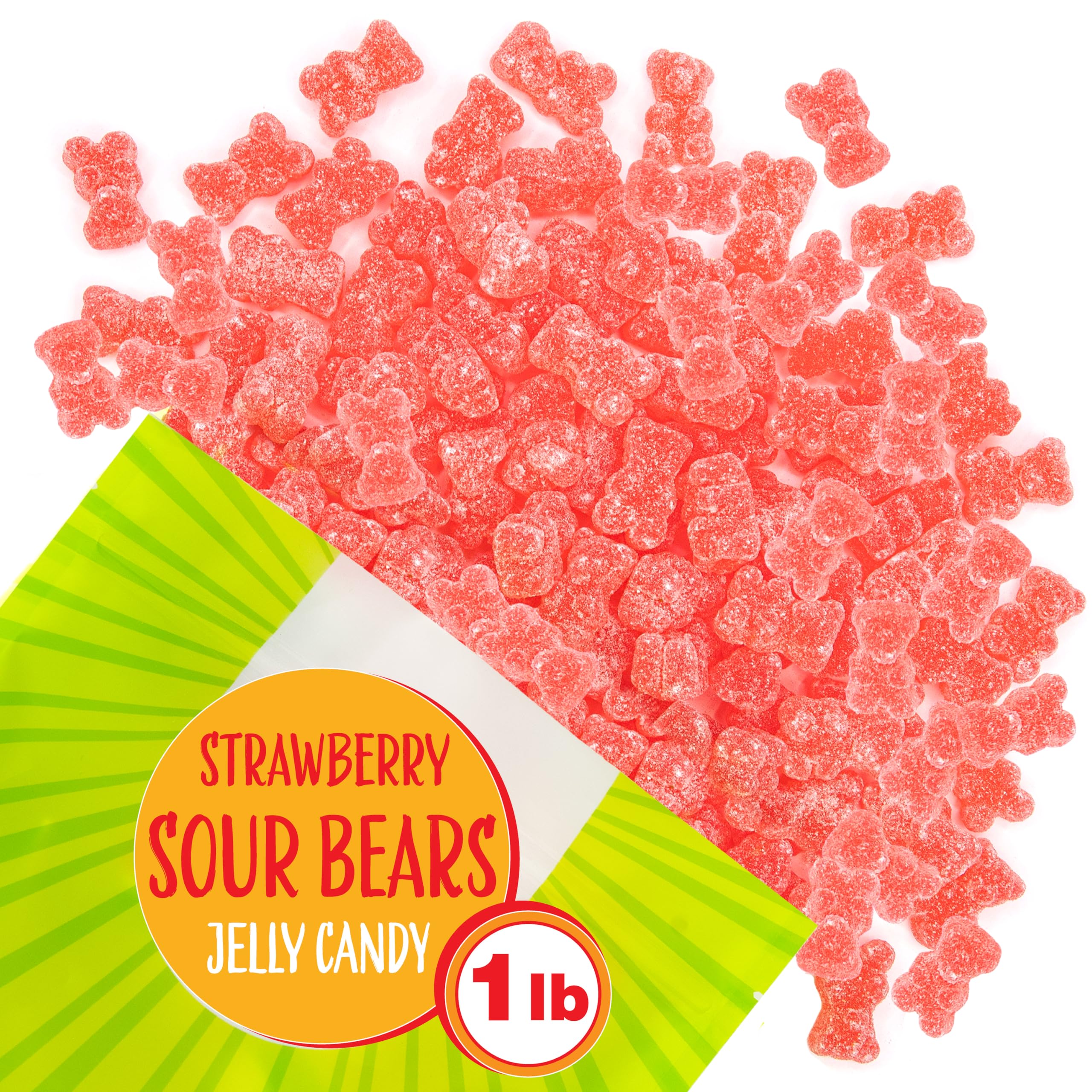 Gummy bears in a serving bowl for a colorful candy buffet