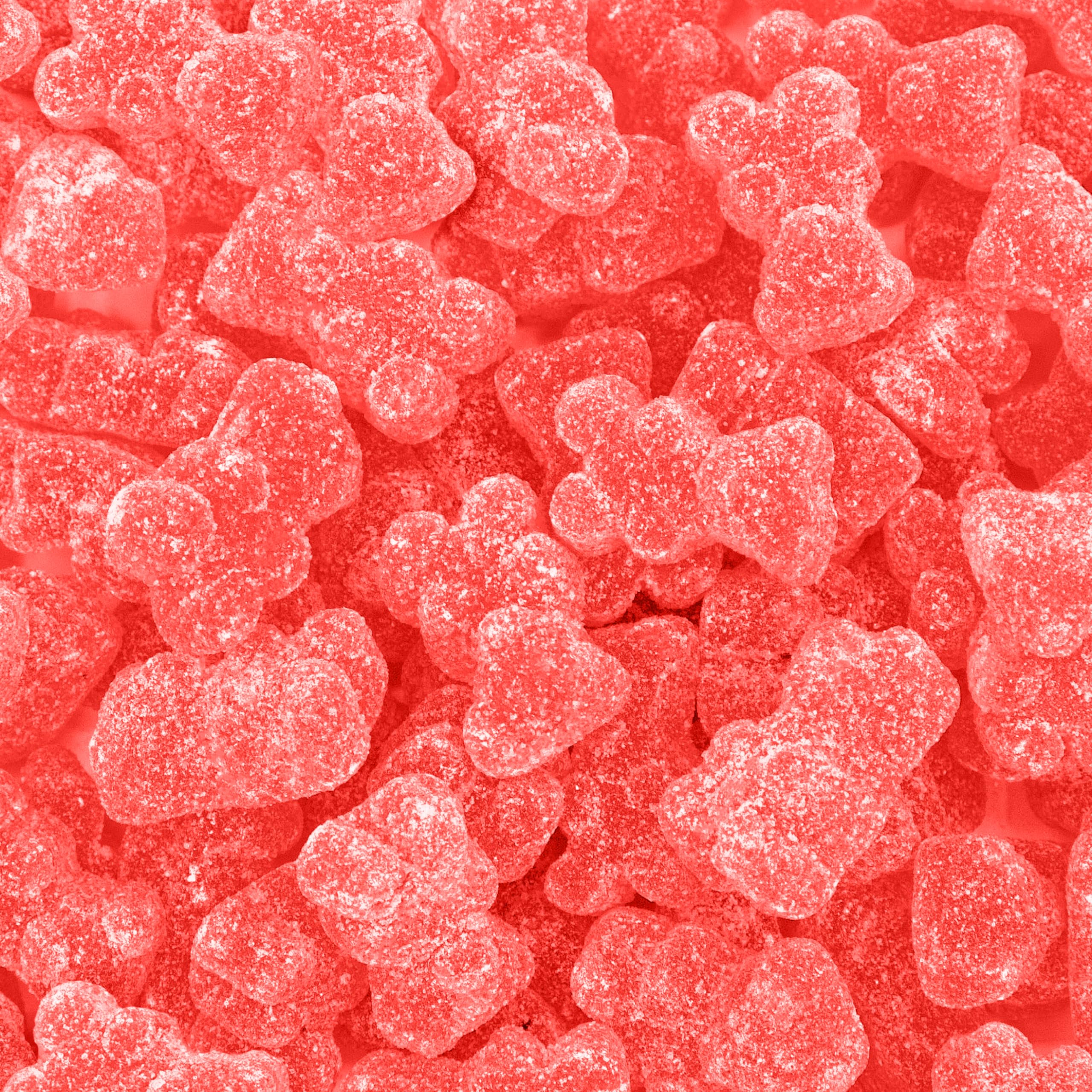 Sunny Island Sour Bears package front showing pink strawberry candies for display and gifting