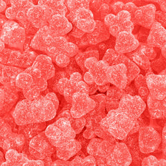 Sunny Island Sour Bears package front showing pink strawberry candies for display and gifting