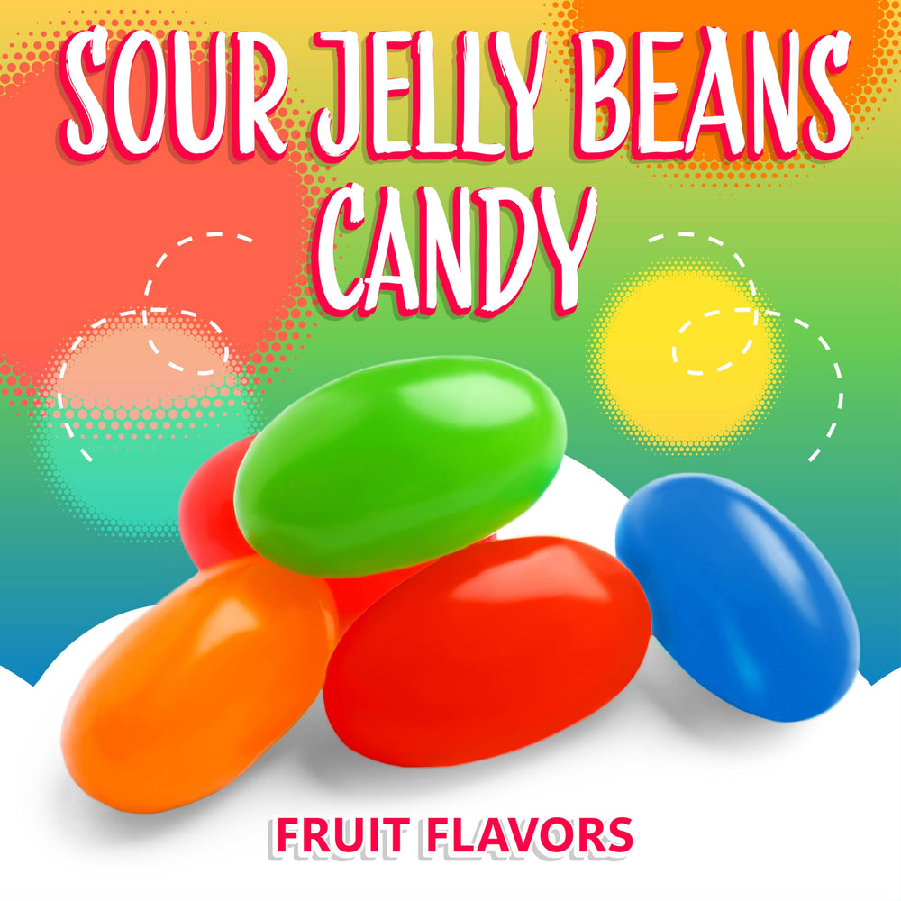 Sunny Island Sour Jelly Beans cherry flavor enhances candy bowls and gift jars.