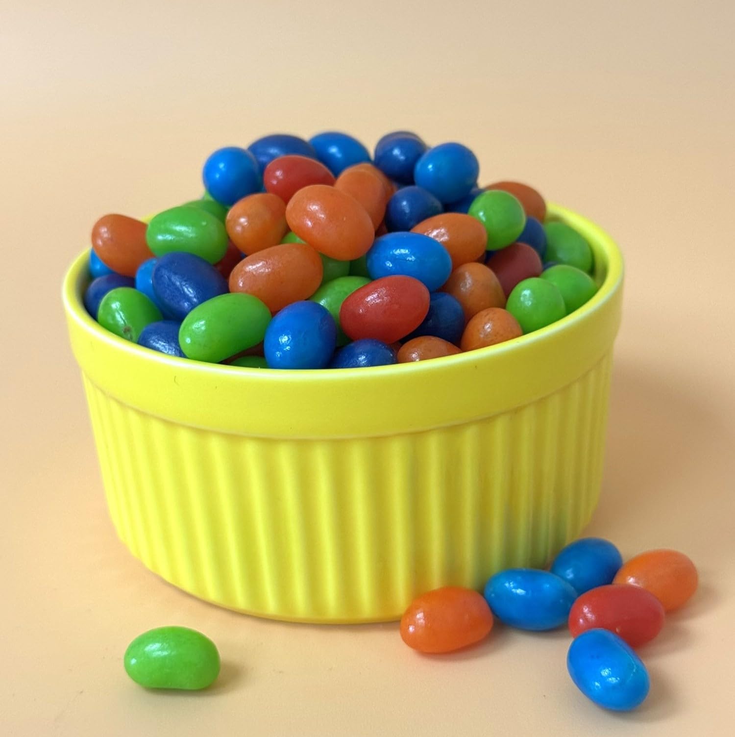 Sunny Island Sour Jelly Beans Easter basket display with vivid colors and chewy texture.