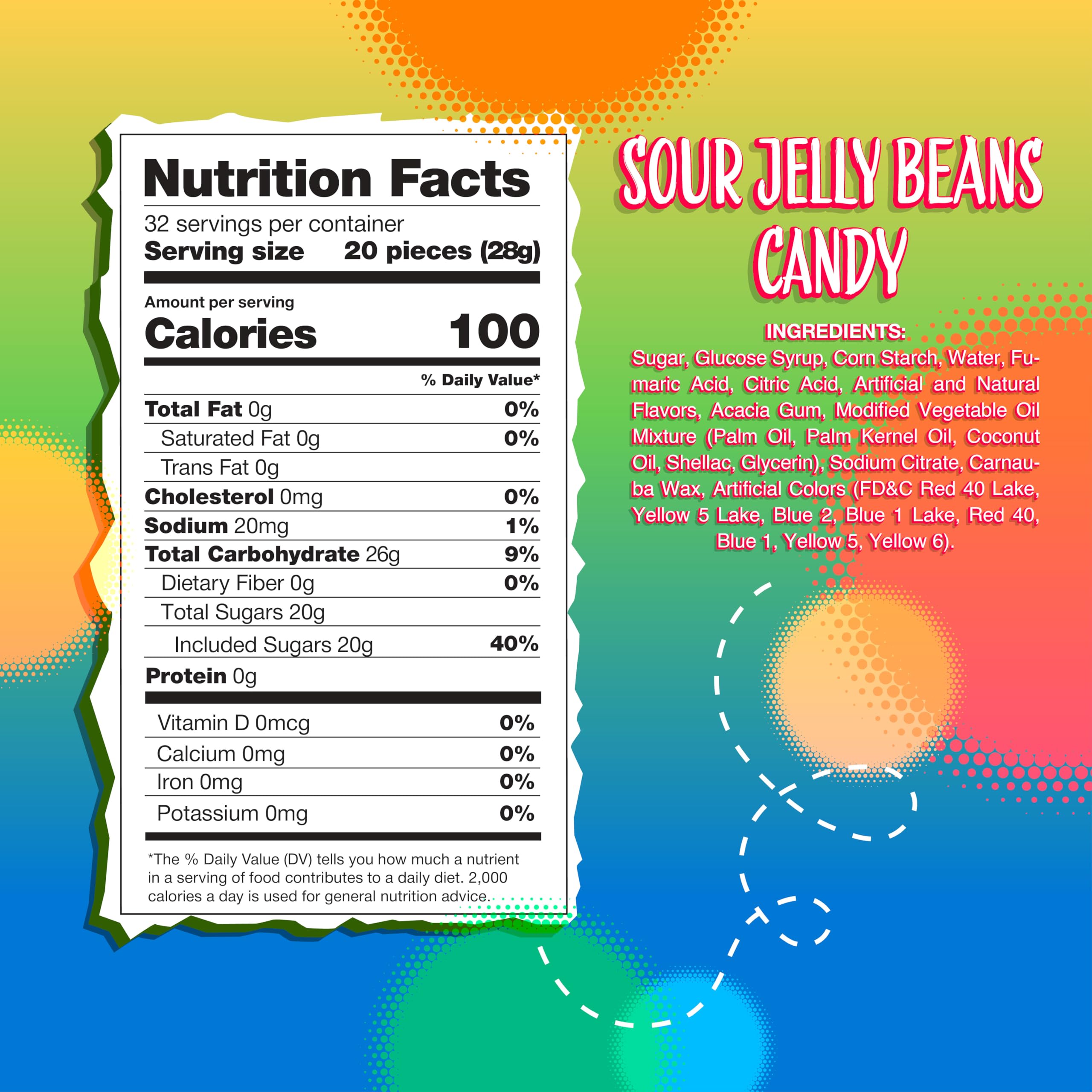 Sunny Island Sour Jelly Beans orange flavor adds tangy zest to treats and party favors.
