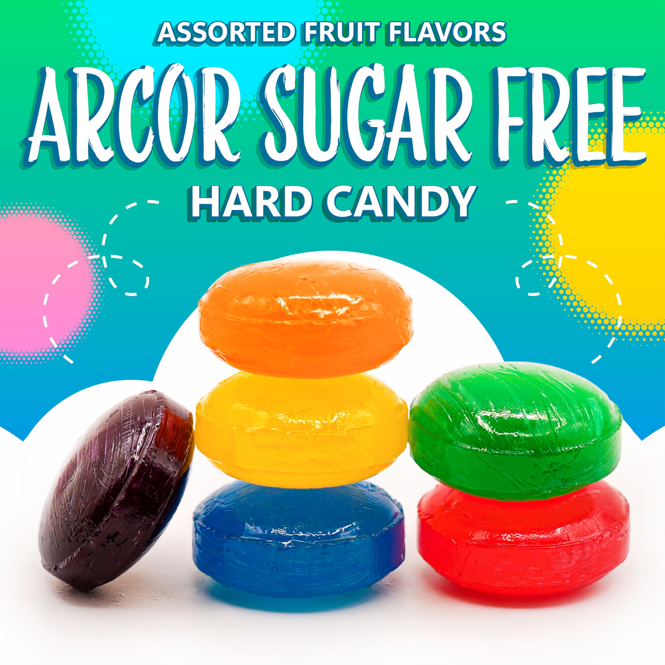 Sunny Island office desk snack with sugar-free candy variety.