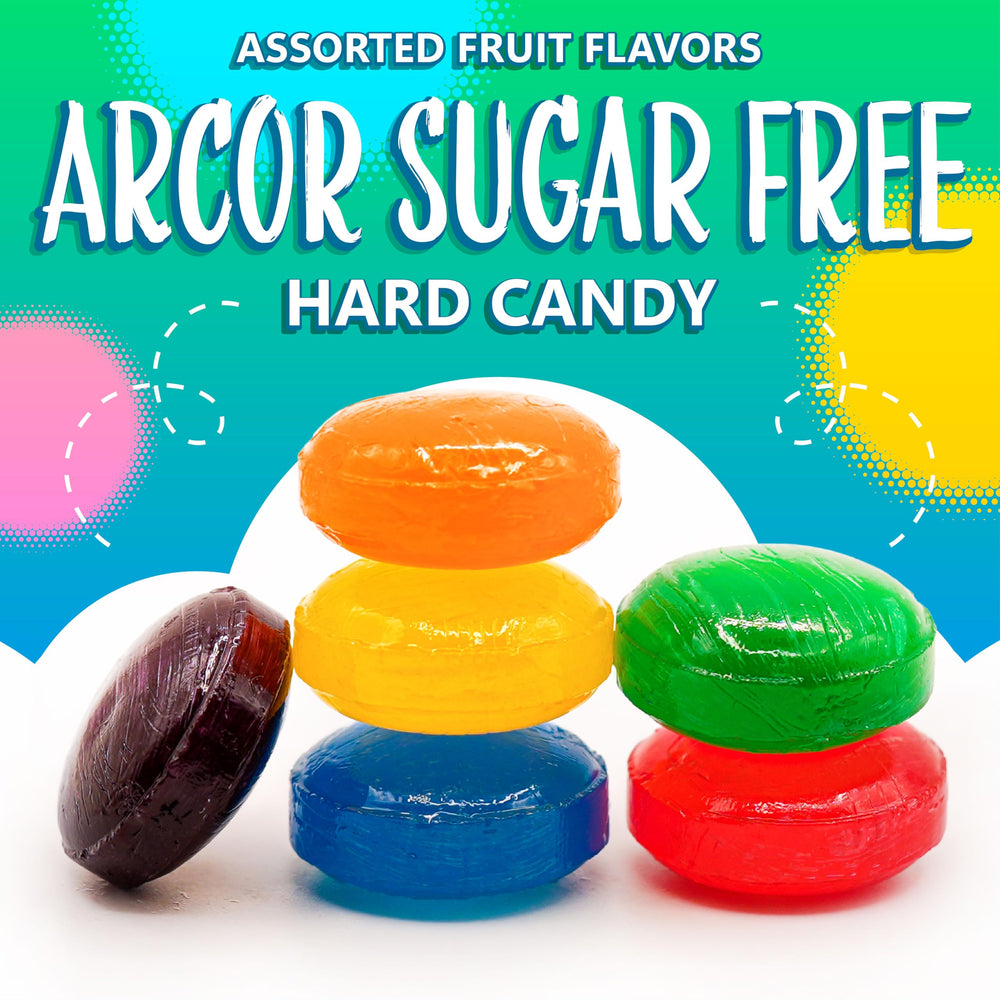Sunny Island office desk snack with sugar-free candy variety.