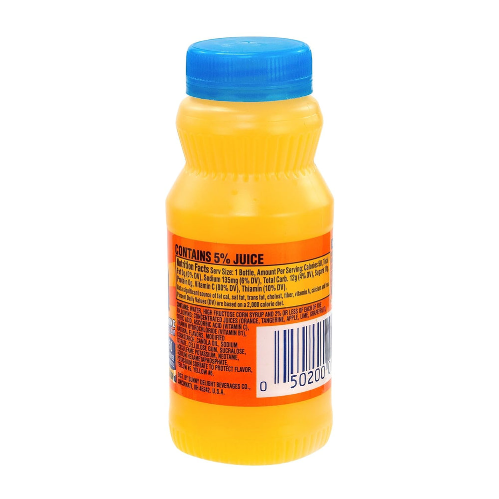 Glass of SunnyD as a refreshing afternoon pick-me-up.