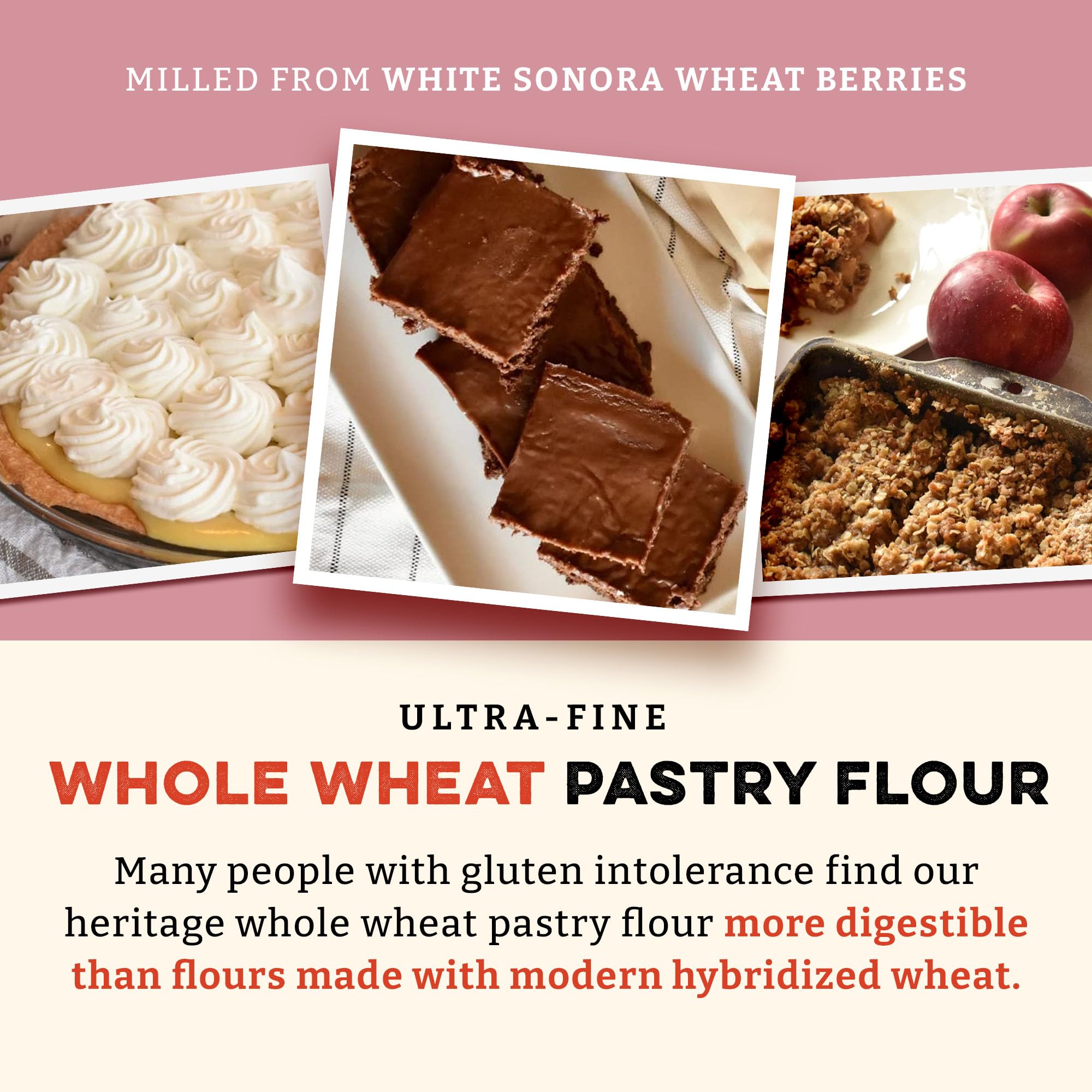 Sunrise Flour Mill 5 lb pack convenient for weekly baking sessions.