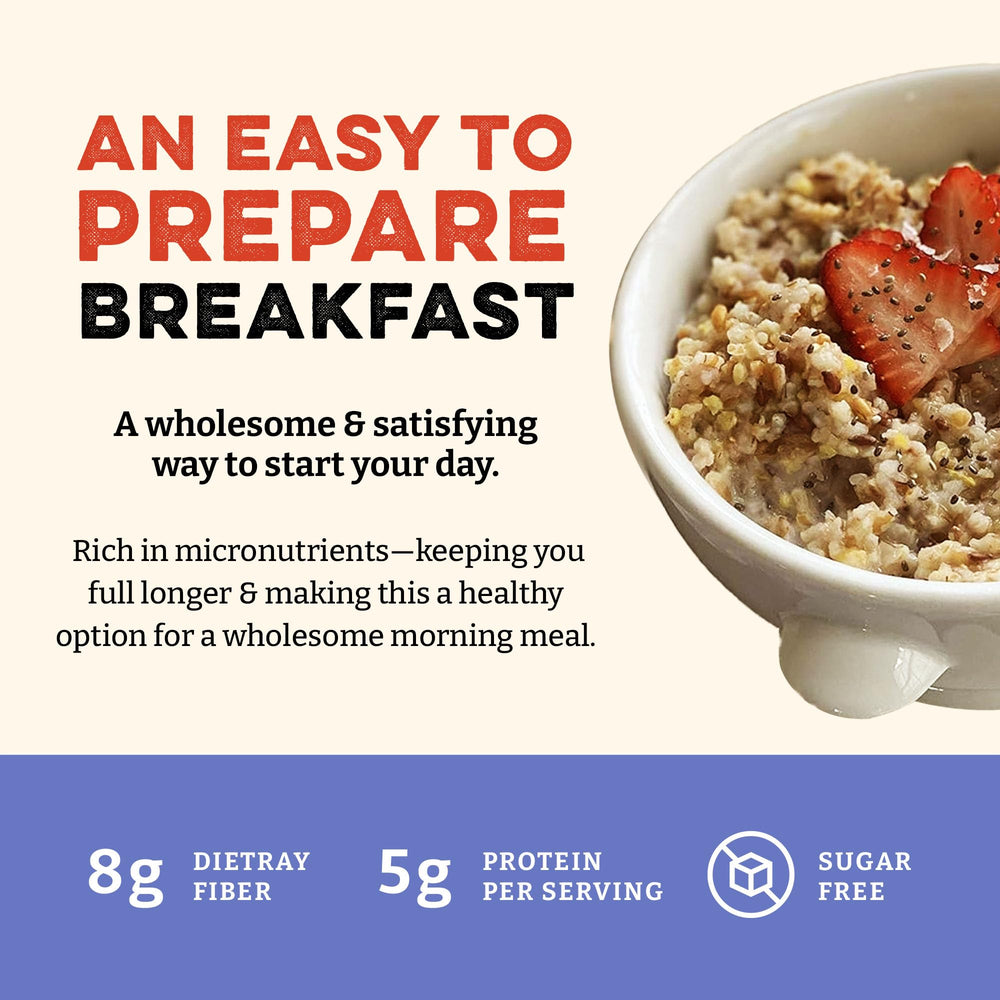 Sunrise Flour Mill hot cereal ready-to-serve with fruit and nuts for a meal.