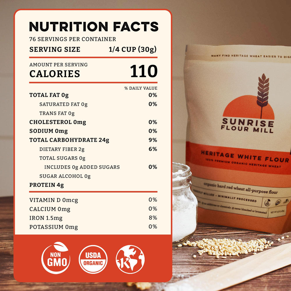 Sunrise Flour Mill unbleached all-purpose flour bowl for artisan bread