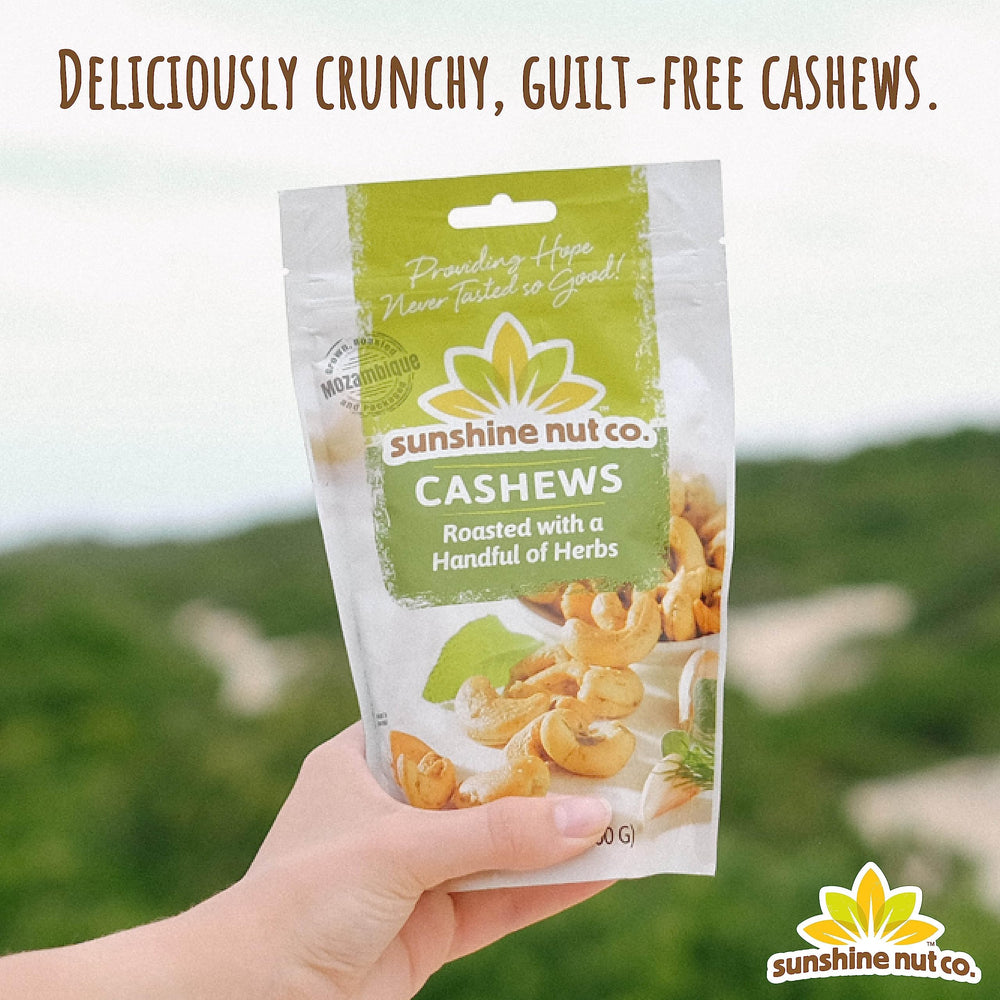 Mozambique-sourced Sunshine Nut Company cashews from local farmers.