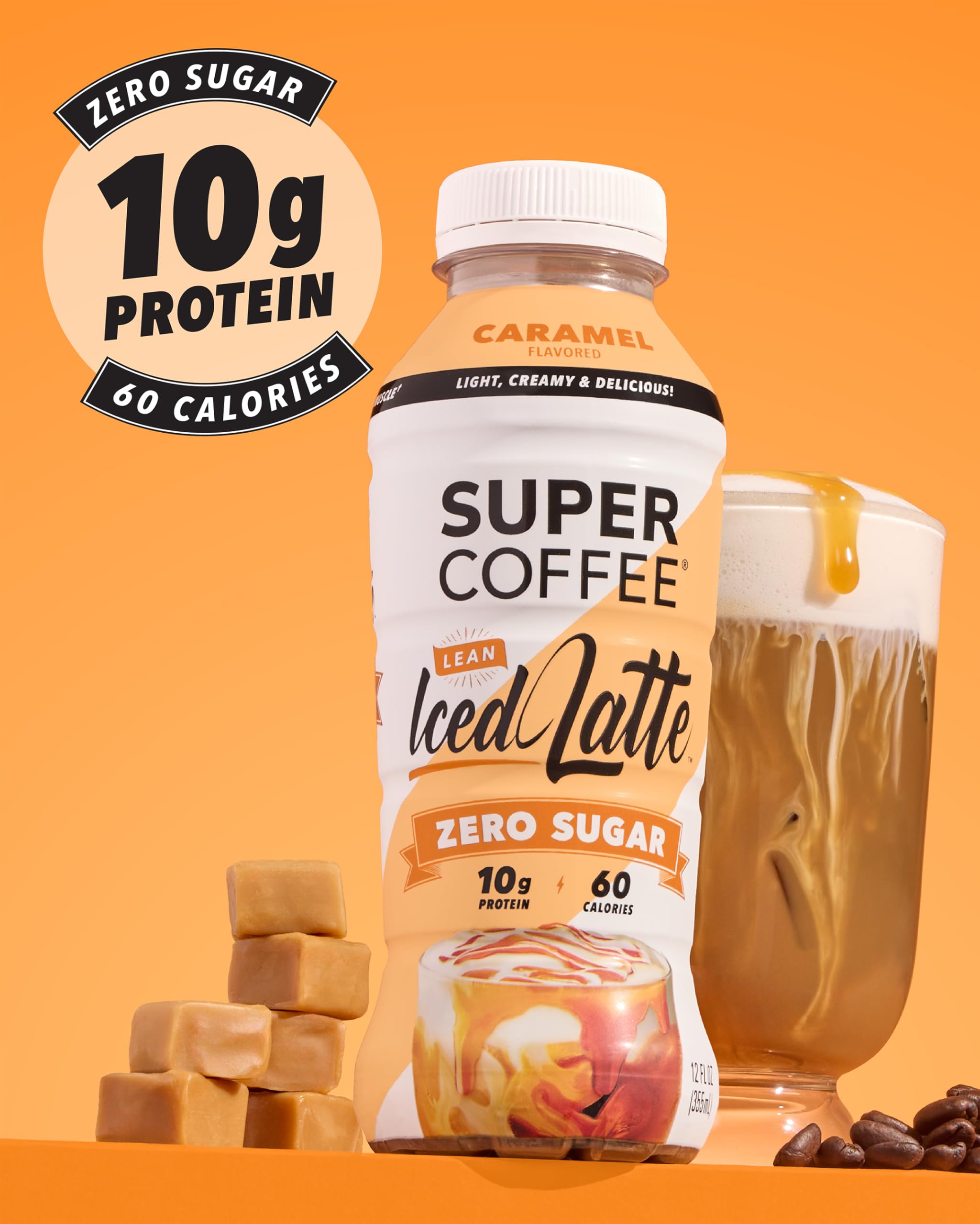 SUPER COFFEE 10g protein bottle for satisfying meals or snacks