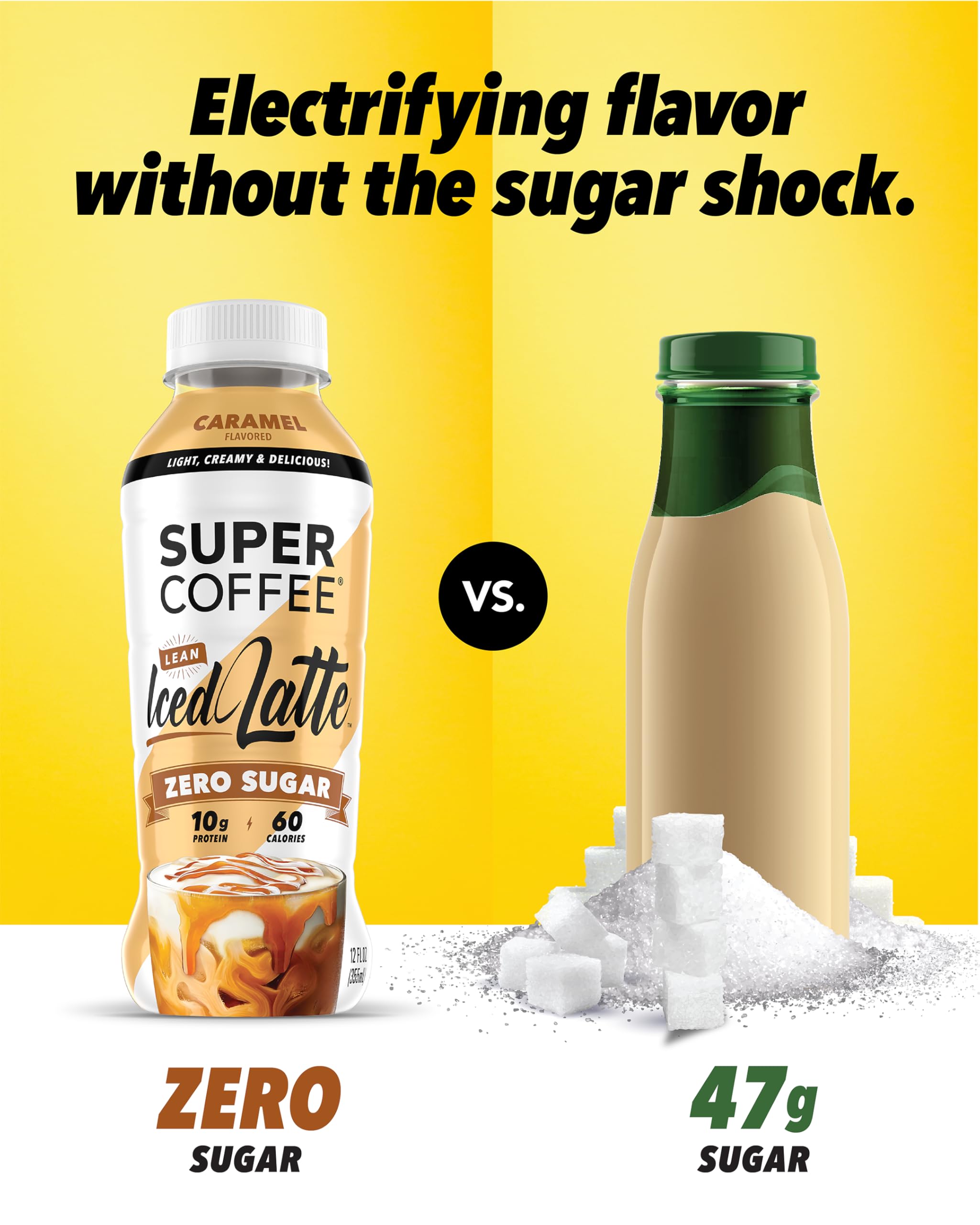 SUPER COFFEE 150mg caffeine bottle delivers a clean energy lift