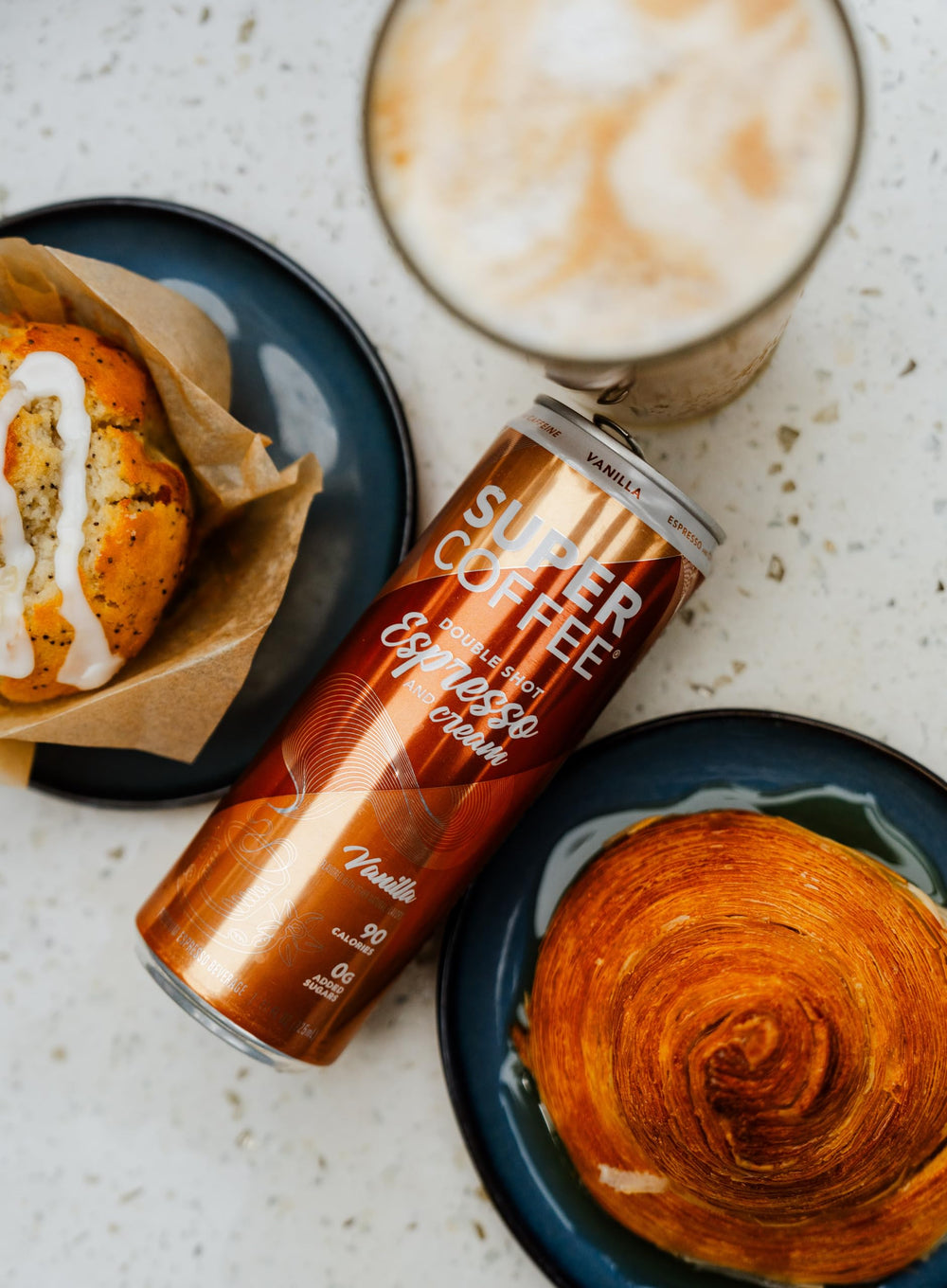 SUPER COFFEE Espresso Vanilla bottle with barcode for easy purchase
