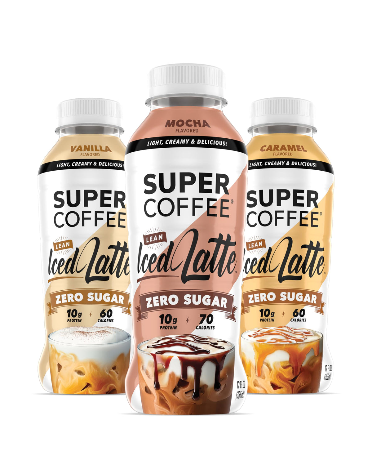 Super Coffee Keto Protein Coffee bottle on ice for a refreshing keto energy boost