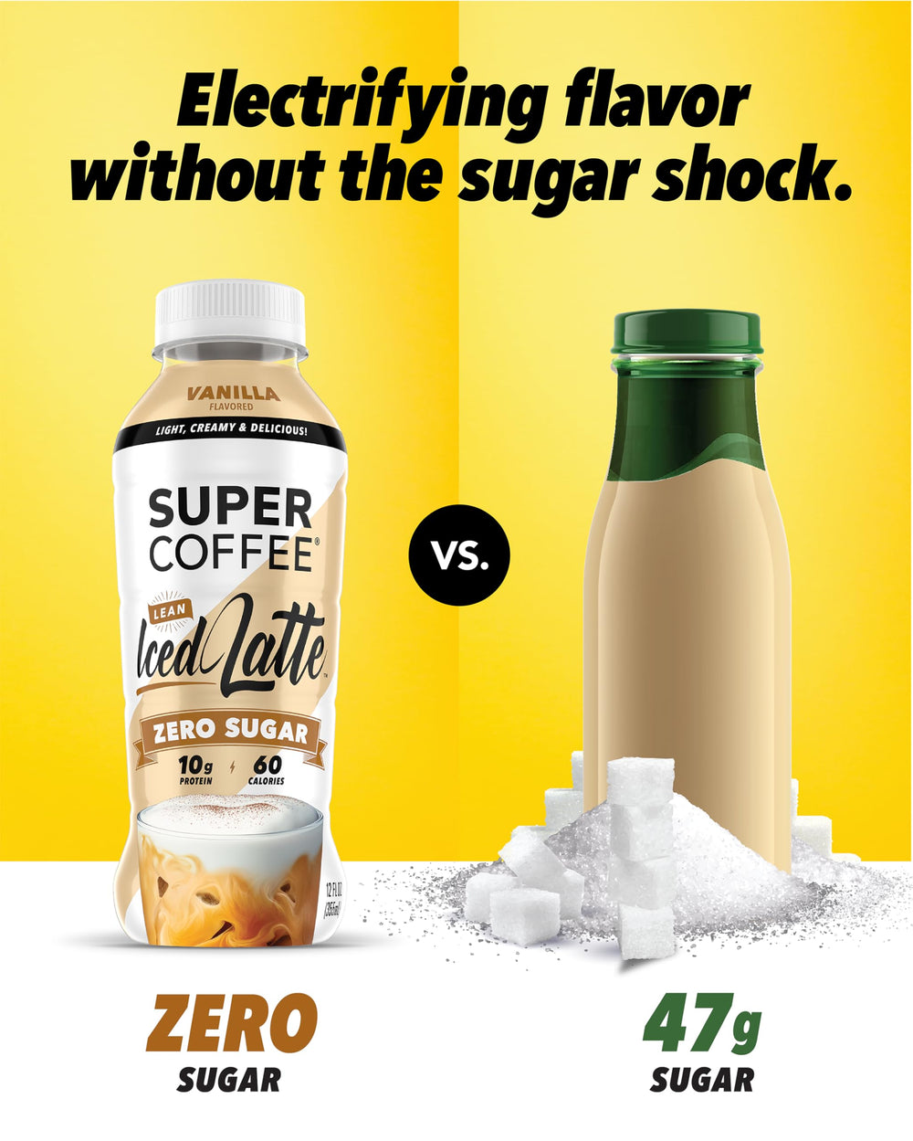 Nutrition facts highlight 10g protein per serving for daytime energy