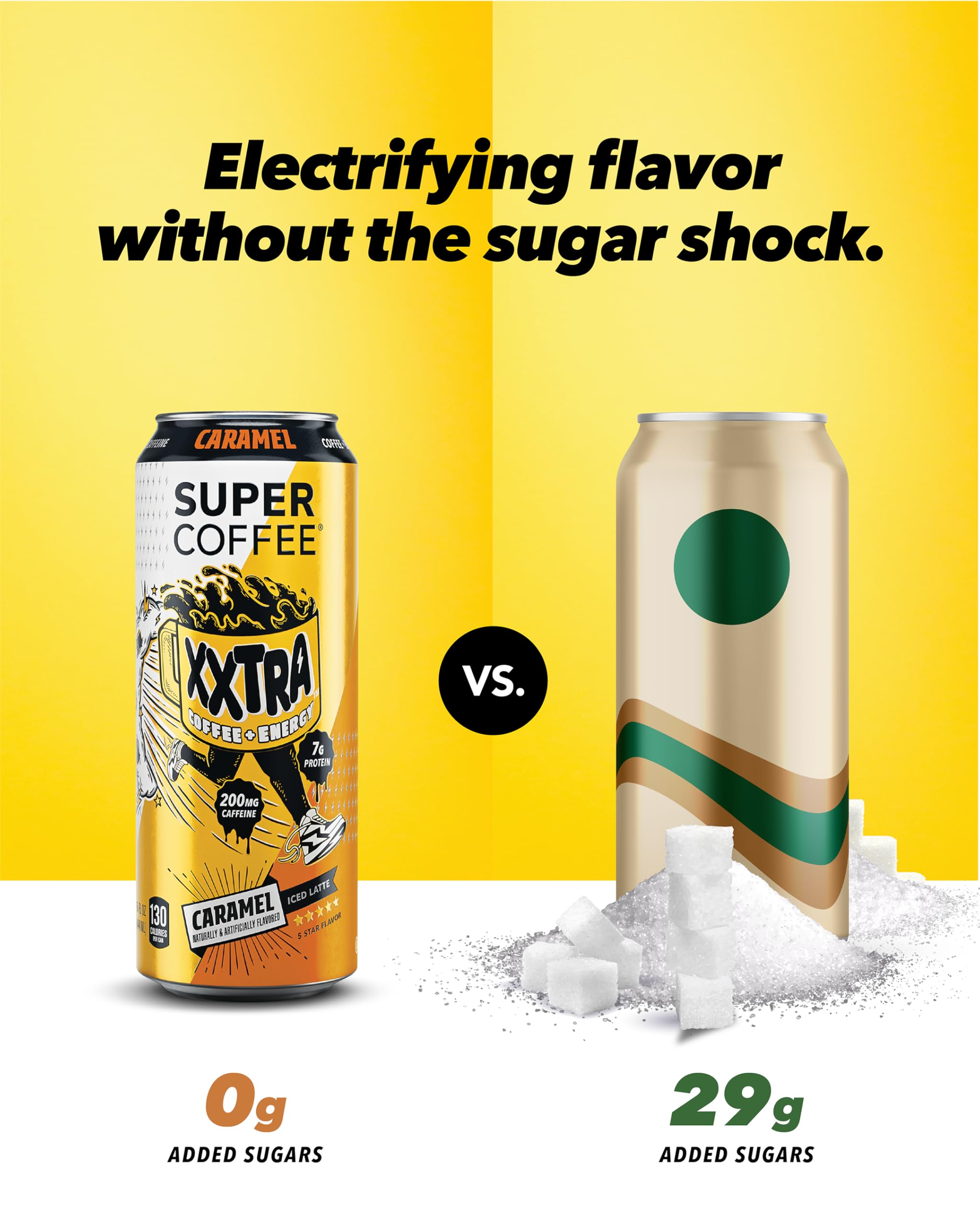 Super Coffee XXTRA caramel flavor with creamy milk in a 15-ounce can.