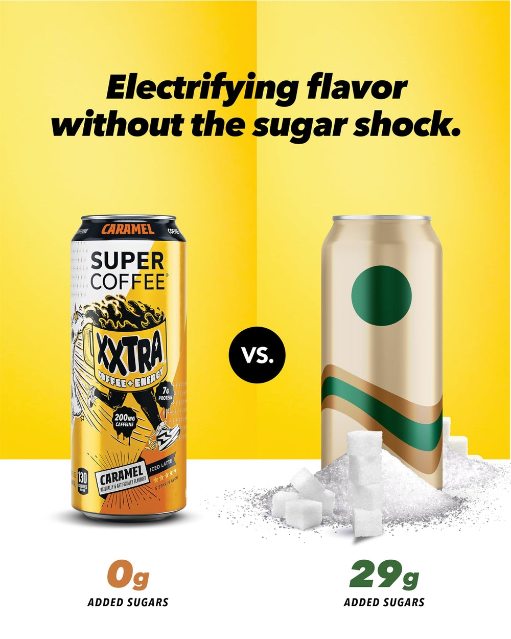 Super Coffee XXTRA caramel flavor with creamy milk in a 15-ounce can.