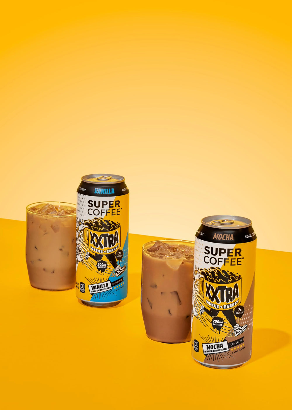 Super Coffee XXTRA mocha MCT oil bottle, enhanced texture and mood