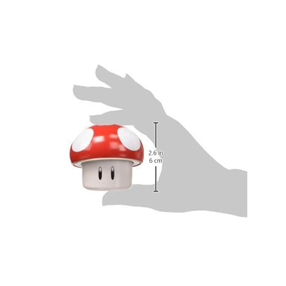Display-ready mushroom tins for Mario fans and collectors.