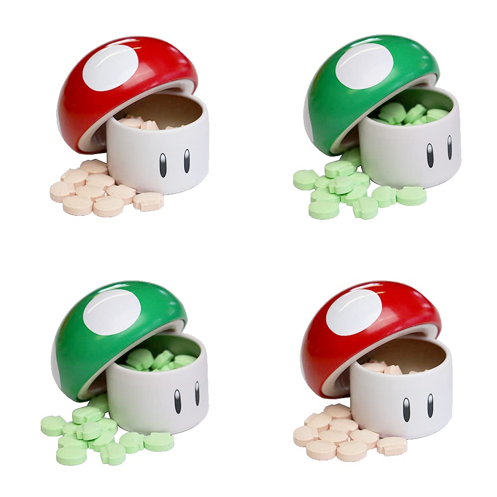 Open tin showing candies, reusable storage option.